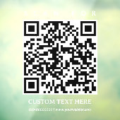 QR Code Eenvoudig Minimalistisch Zakelijk Auto Tru Raamsticker (Vel 3)