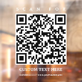 QR Code Eenvoudig Minimalistisch Zakelijk Auto Tru Raamsticker (Vel 2)