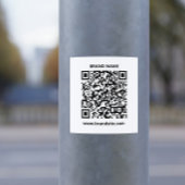 QR-code eenvoudig minimalistisch zakelijk logo Vierkante Sticker