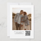 QR Code Eenvoudig Modern Minimalistisch Twee Foto Save The Date (Achterkant)