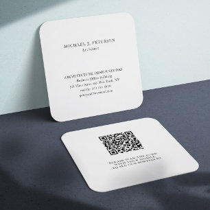 QR CODE eenvoudige minimalistische professionele s Vierkante Visitekaartje