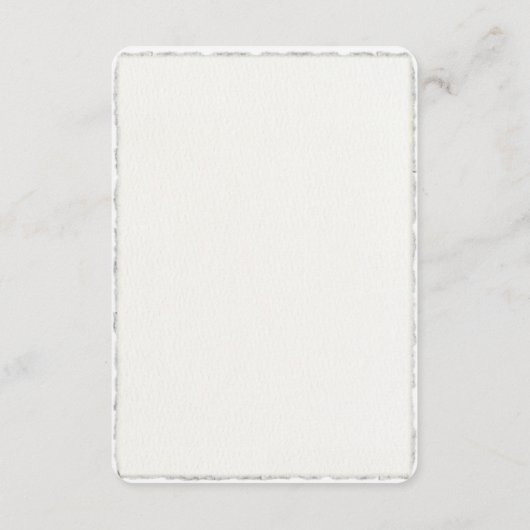 QR Code Eenvoudige Moderne Faux Deckled Edge Weddi Informatiekaartje (Achterkant)