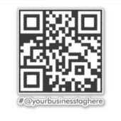 QR-code Eenvoudige naam Bedrijfskarakter Sticker (Voorkant)