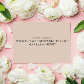 QR Code Eenvoudige RSVP Online Elegante Blozen Blo Informatiekaartje