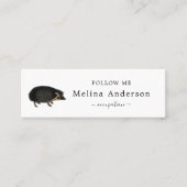 QR-code - egel sociale media Mini Visitekaartje (Voorkant)