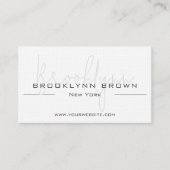 QR Code Elegant Classy Classic Minimalist Chic Visitekaartje (Voorkant)