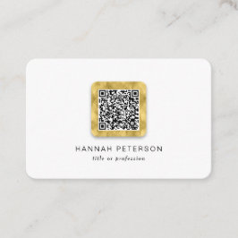 QR-code elegant eenvoudig modern goud, stijlvol Visitekaartje