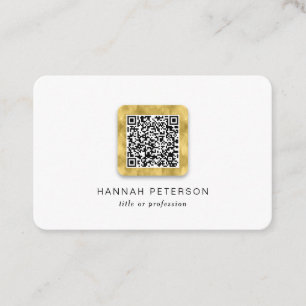 QR-code elegant eenvoudig modern goud, stijlvol Visitekaartje