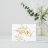 QR Code Elegant Palm Trees Gold No Menu (Staand voorkant)