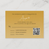 QR Code Elegant Palm Trees Gold No Menu (Achterkant)