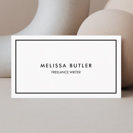 QR-code Elegant Professional Black en White Visitekaartje