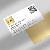 QR-code elegant professioneel goud, aangepast logo Visitekaartje