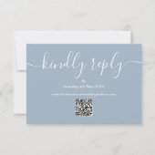 QR Code Elegant Script vriendelijk antwoord Dusty  (Voorkant)