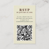 QR Code elegante eenvoudige foto online RSVP Behui Informatiekaartje (Voorkant)