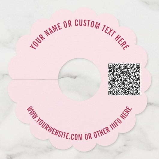 QR-code en aangepast Label voor promotiemateriaal  (Voorkant)