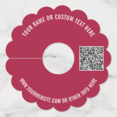 QR-code en aangepast Label voor promotiemateriaal  (Achterkant)