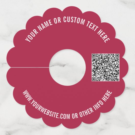 QR-code en aangepast Label voor promotiemateriaal  (Achterkant)