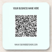QR-code en aangepaste professionele tekst op maat Bier Onderzetter (Voorkant)