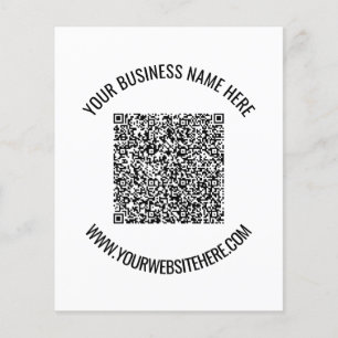QR-code en aangepaste professionele tekst op maat Flyer
