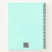 QR-code en aangepaste professionele tekst op maat Notitieboek (Achterkant)