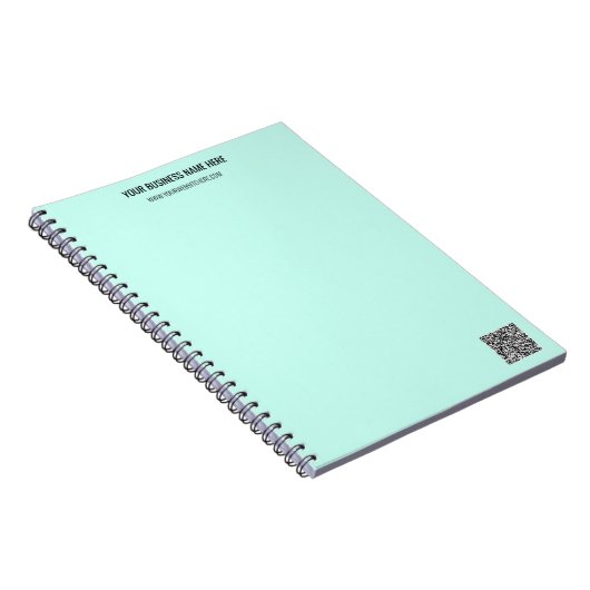 QR-code en aangepaste professionele tekst op maat Notitieboek (Rechterzijde)