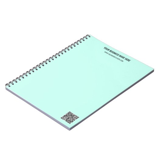 QR-code en aangepaste professionele tekst op maat Notitieboek (Linkerzijde)