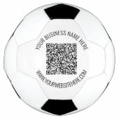 QR-code en aangepaste professionele tekst op maat Voetbal (Voorkant)