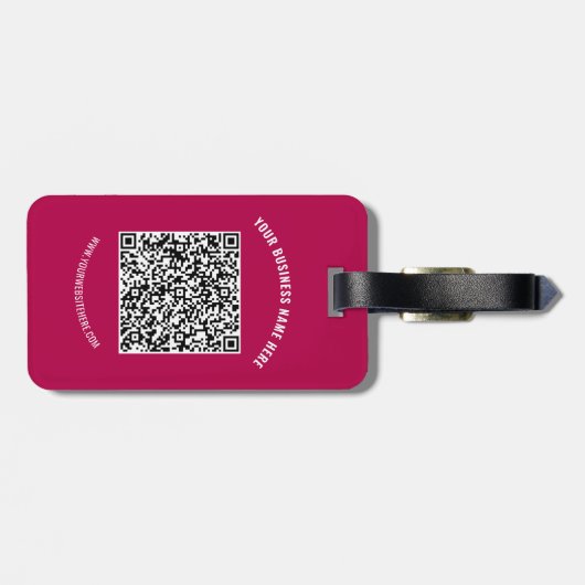 QR Code en Aangepaste Tekst Bagagelabel - Kies Kle (Achterkant horizontaal)
