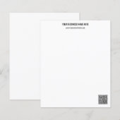 QR-code en aangepaste tekst briefpapier (Voorkant / Achterkant)