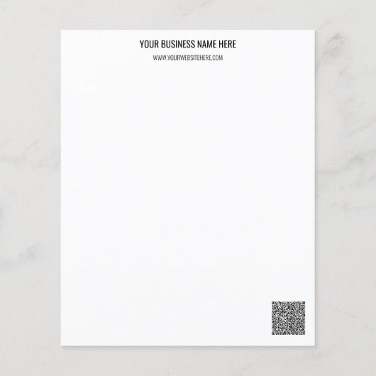 QR-code en aangepaste tekst briefpapier (Voorkant)