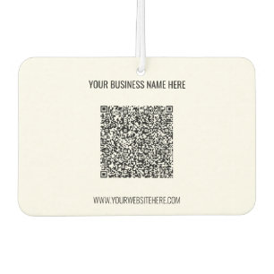 QR-code en aangepaste tekst Business Air Freshener Luchtverfrisser