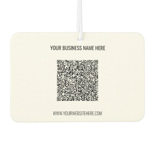 QR-code en aangepaste tekst Business Air Freshener Luchtverfrisser (Voorkant)