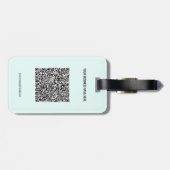 QR-code en aangepaste tekst gepersonaliseerd Bagag Bagagelabel (Achterkant horizontaal)