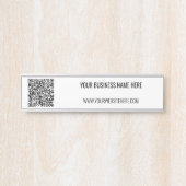 QR-Code en Aangepaste Tekst Gepersonaliseerd Deurt Deurbordje (Voorkant)