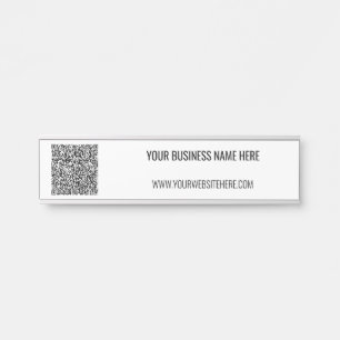 QR-Code en Aangepaste Tekst Gepersonaliseerd Deurt Deurbordje