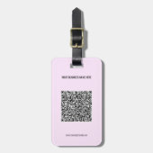 QR-code en aangepaste tekst Gepersonaliseerde baga Bagagelabel (Voorkant verticaal)