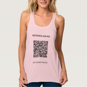 QR-code en aangepaste tekst Moderne Tanktop