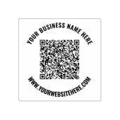 QR-code en aangepaste tekst op maat Rubberstempel Rubberstempel (Afrduk)