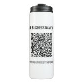 QR-code en aangepaste tekst Professional Modern Thermosbeker (Voorkant)