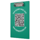 QR-code en aangepaste tekst promotioneel modern Klembord (Links)