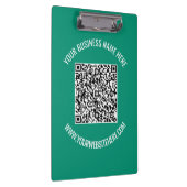 QR-code en aangepaste tekst promotioneel modern Klembord (Rechts)