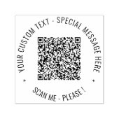 QR-code en aangepaste tekst Ronde stempel sjabloon (Design)