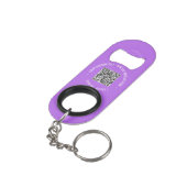 QR-code en aangepaste tekst Sleutelhanger flesopen Mini Flessenopener (Achterkant Gekanteld)