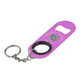 QR-code en aangepaste tekst Sleutelhanger flesopen Mini Flessenopener (Voorkant Gekanteld)