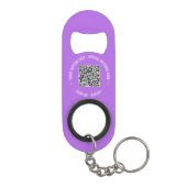 QR-code en aangepaste tekst Sleutelhanger flesopen Mini Flessenopener (Achterkant)