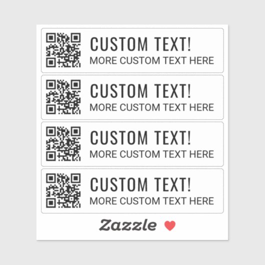 QR-code en aangepaste tekst-Sticker Sticker (Vel)