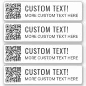 QR-code en aangepaste tekst-Sticker Sticker (Voorkant)