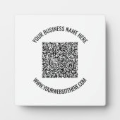 QR Code en Aangepaste Tekst Uw Bedrijfsplaat Fotoplaat (Voorkant)