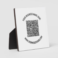 QR Code en Aangepaste Tekst Uw Bedrijfsplaat