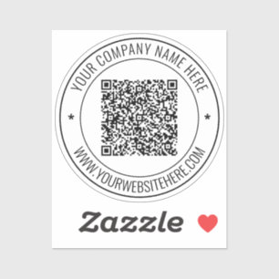 QR-code en aangepaste tekst Uw gepersonaliseerde S Sticker